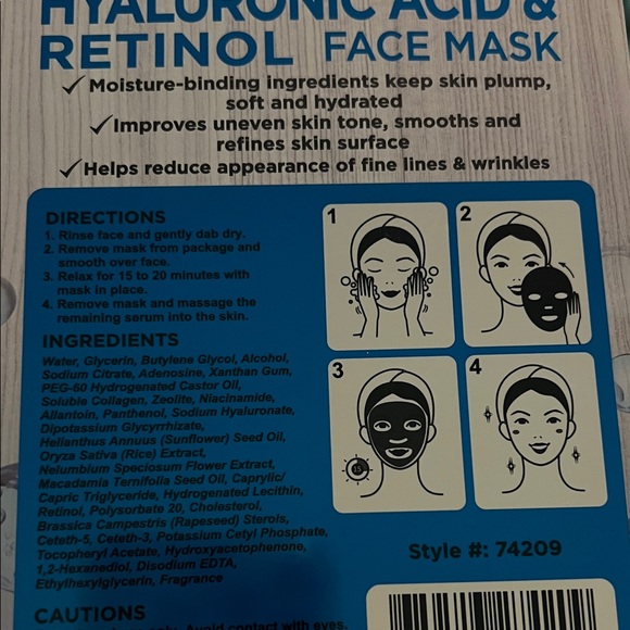 AZURE Hyaluronic Acid & Retinol
Anti Aging Facial Mask-Rejuvenating -5 Pack - Picture 5 of 5